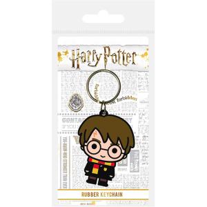 616har013-children-s-rubber-key-ring-pyramid-harry-potter-chibi-black-brown-one-size