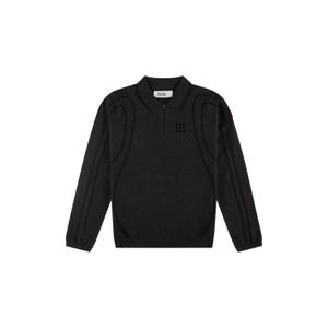 160insppofw25-815-long-sleeve-polo-shirt-the-new-originals-innerspace-brown-melange-black
